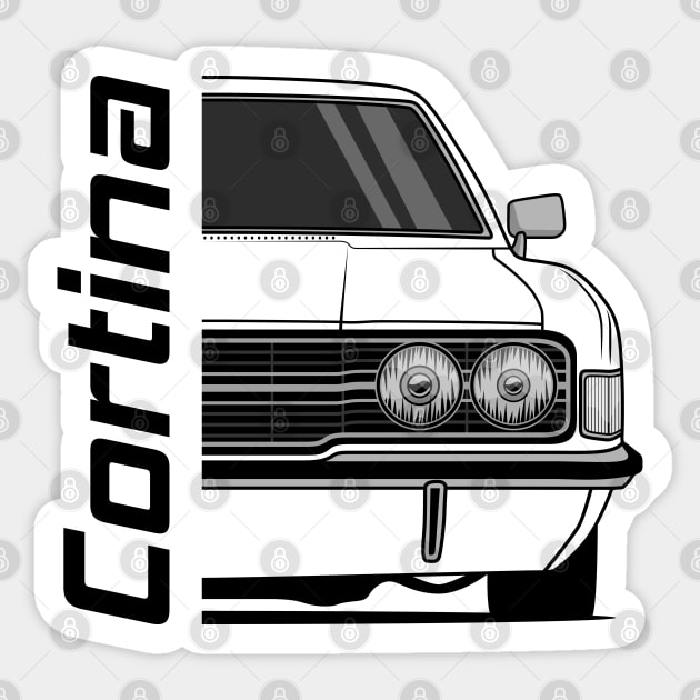 Front Cortina MK3 Classic Sticker by GoldenTuners